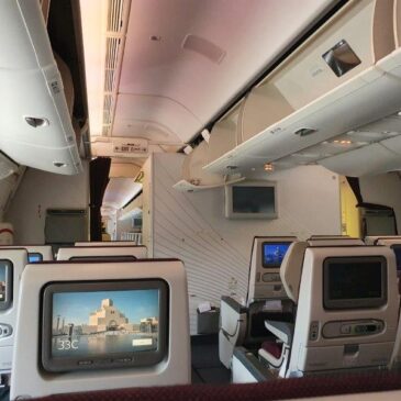 Qatar Airways Amsterdam (AMS) to Doha (DOH) in Economy Class on B777