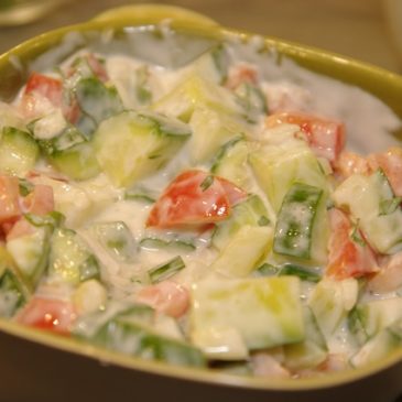 Indian cooking course: Yogurt Raita – Salad recipe