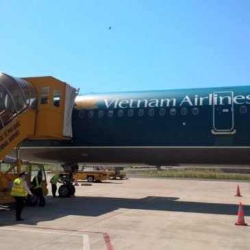 Vietnam Airlines in economy class from Hong Kong (HKG) to Phu Quoc (PQC) via SGN