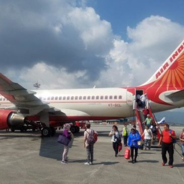 Air India international flight from to Delhi (DEL) to Kathmandu (KTM) in economy class